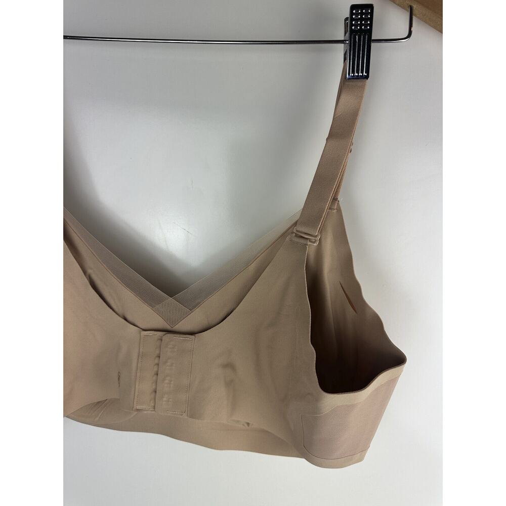 HoneyLove Crossover V-Neck Bra Wireless Adjustable Padded Tan Beige Plus Size 1X - Picture 9 of 12